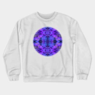 Abstract Glitch Effect in Purple Crewneck Sweatshirt